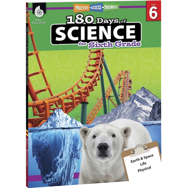 Shell Education 180 Days Of Science Book, Grade 6